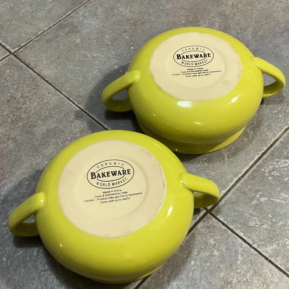 Cost Plus World Market Yellow Soup Bowls